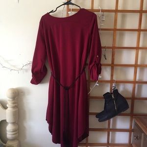 Wine red burgundy dress